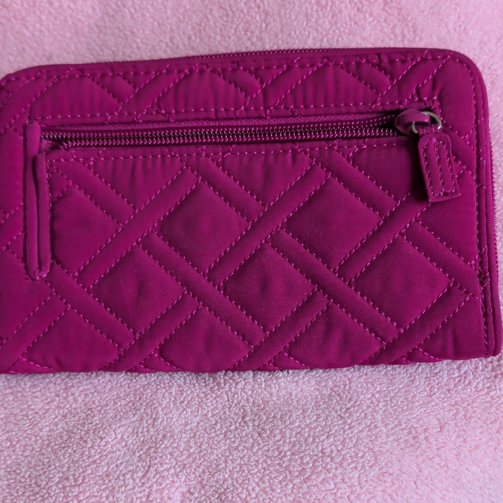 Vera Bradley Quilted Wallet in Bright Magenta - Picture 4 of 4